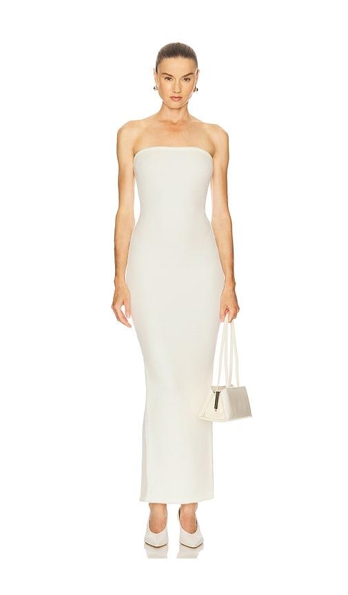 selmacilek strapless dress in cream. - size l (also in s, xs, m)