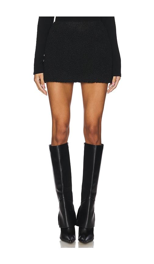 selmacilek teddy mini skirt in black. - size l (also in s)
