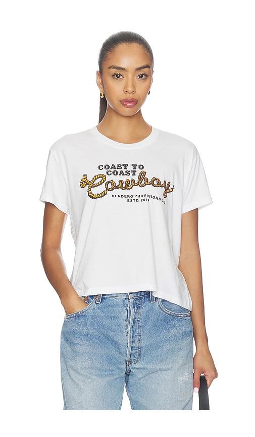 sendero provisions co. coast to coast t shirt in white. - size l (also in xs, s, m, xl/1x)
