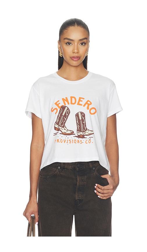 sendero provisions co. high stepper boxy tee in white. - size l (also in xs, xl/1x)