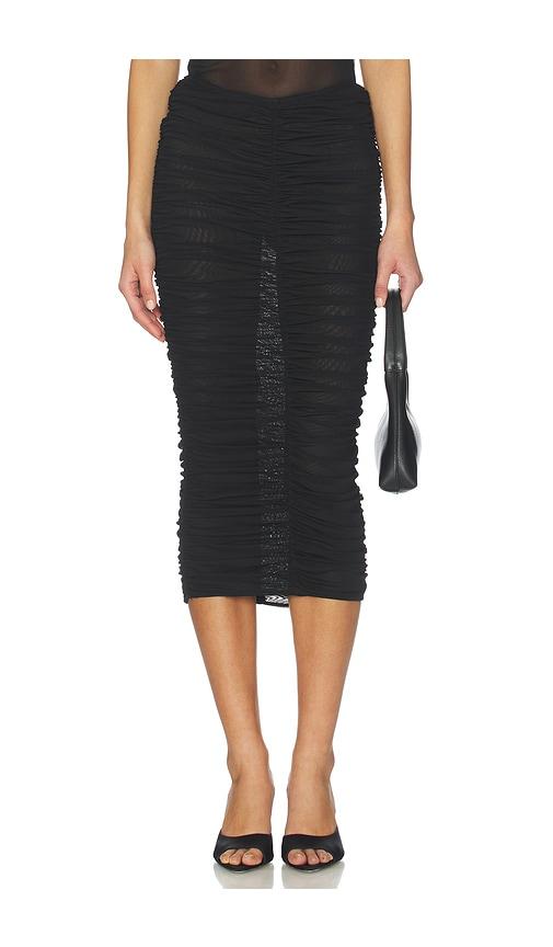 seroya auralee mesh skirt in black. - size m (also in s, xs, xxs)