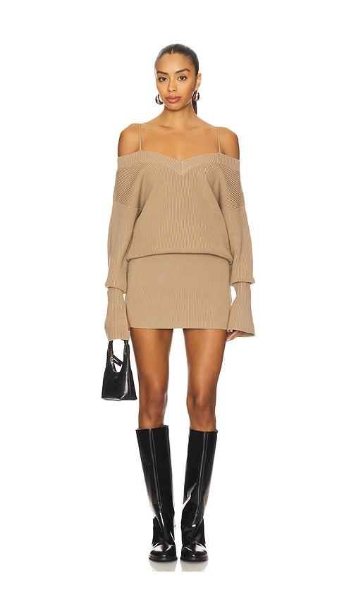 seroya barbara dress in beige. - size l (also in s, m, xl)