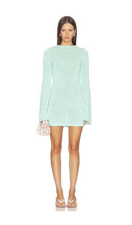 seroya bec knit mini dress in mint. - size m (also in xs, s)