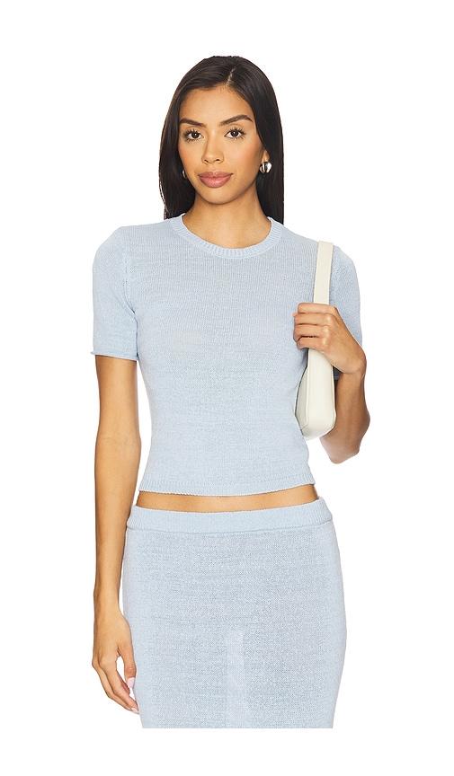seroya clare baby tee in baby blue. - size m (also in xs, s)