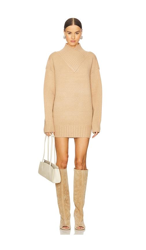 seroya dessa chunky knit sweater in tan. - size s (also in xs, xl)