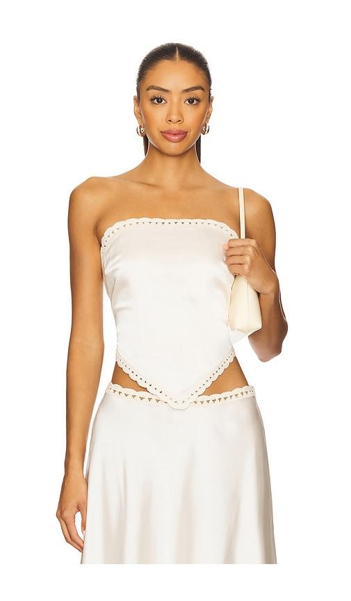 seroya elowen top in cream. - size l (also in xs, s, m)