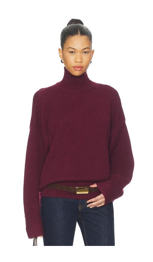 seroya elsa turtleneck sweater in burgundy. - size l (also in m, s, xs)