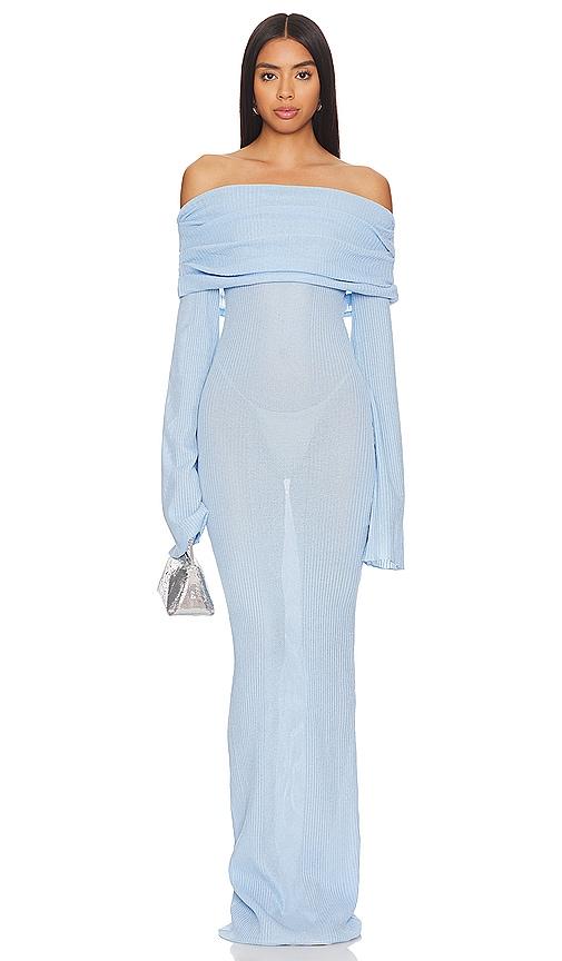 seroya galleria maxi dress in baby blue. - size l (also in xs, s)