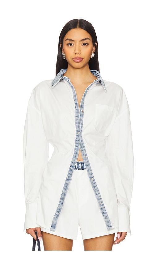 seroya gill oversized shirt in white. - size m (also in xs)