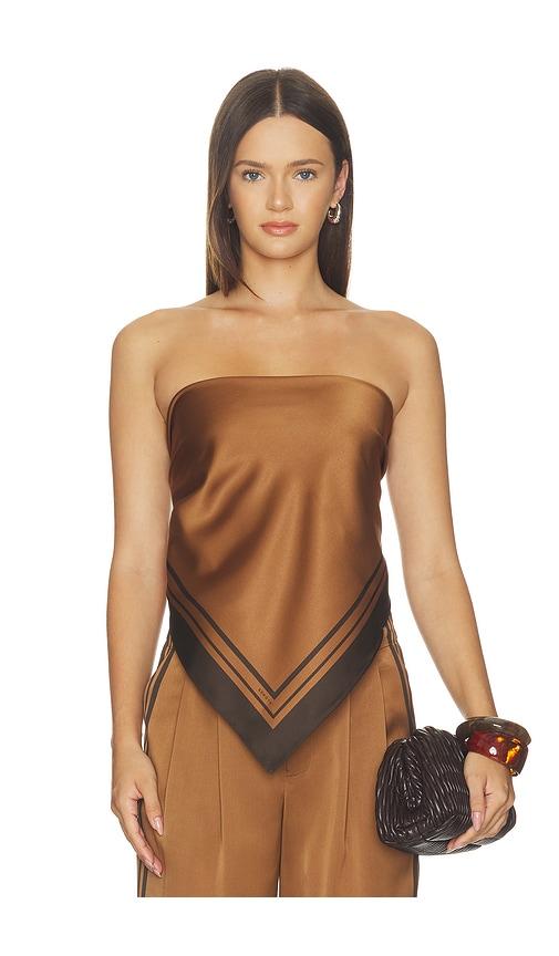 seroya hark satin top in multi. - size m/l (also in xs/s)
