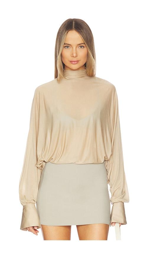 seroya hawkes bodysuit in tan. - size l (also in xs, s, m, xl)