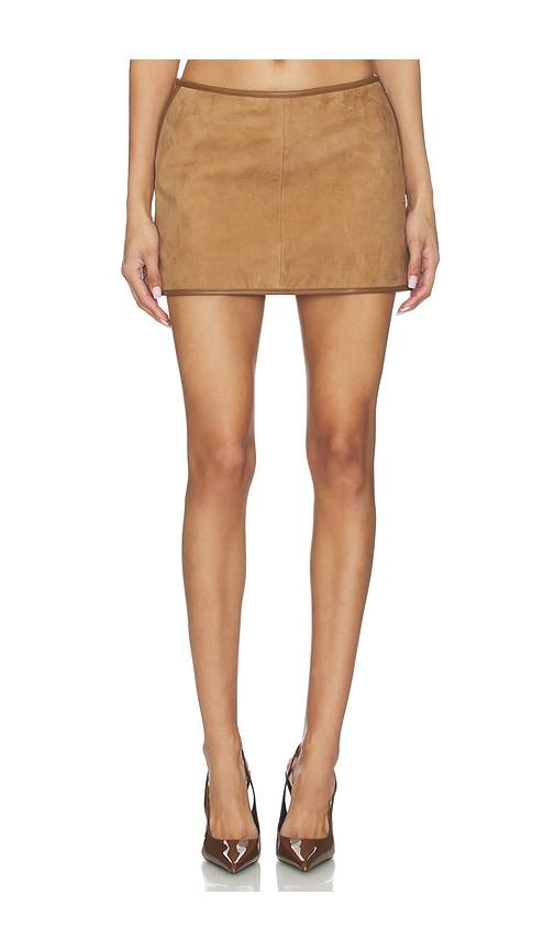 seroya inara skirt in tan. - size m (also in xs, s)