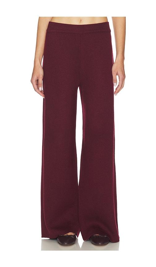 seroya juna knit pant in burgundy. - size m (also in xxs, xs, s)