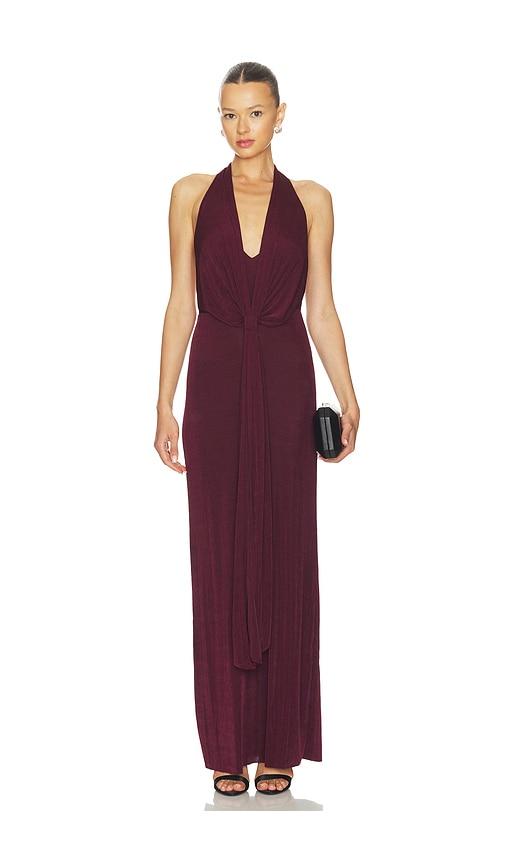 seroya kayla maxi dress in burgundy. - size l (also in s, m)
