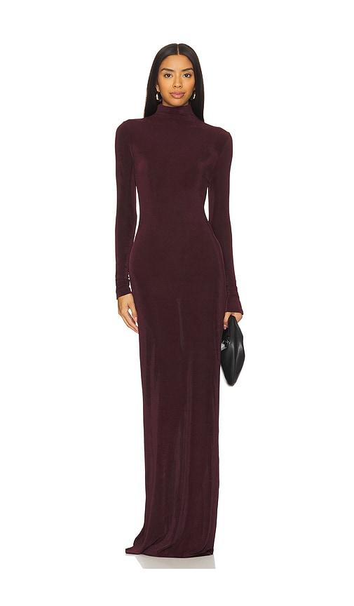 seroya kim maxi dress in wine. - size l (also in xxs)