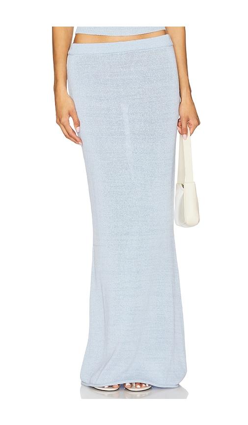 seroya kora maxi skirt in baby blue. - size l (also in m, s, xl, xs)