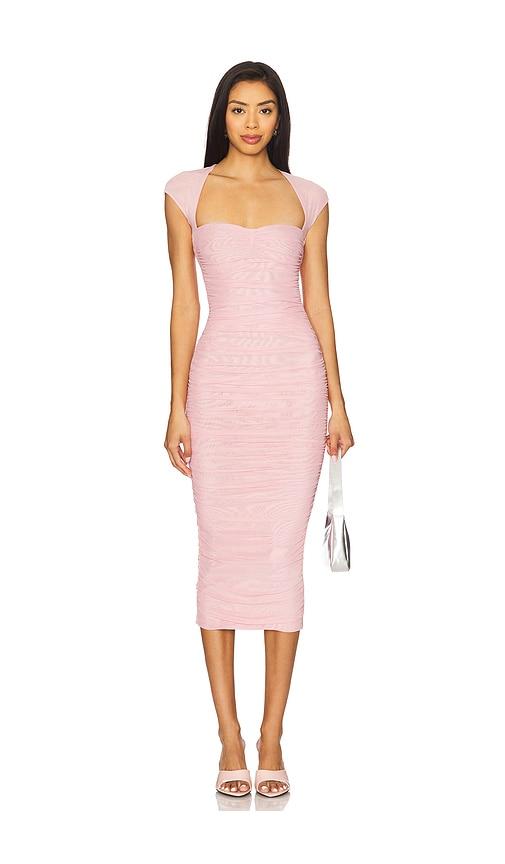 seroya kylie midi dress in blush. - size m (also in xxs, s)
