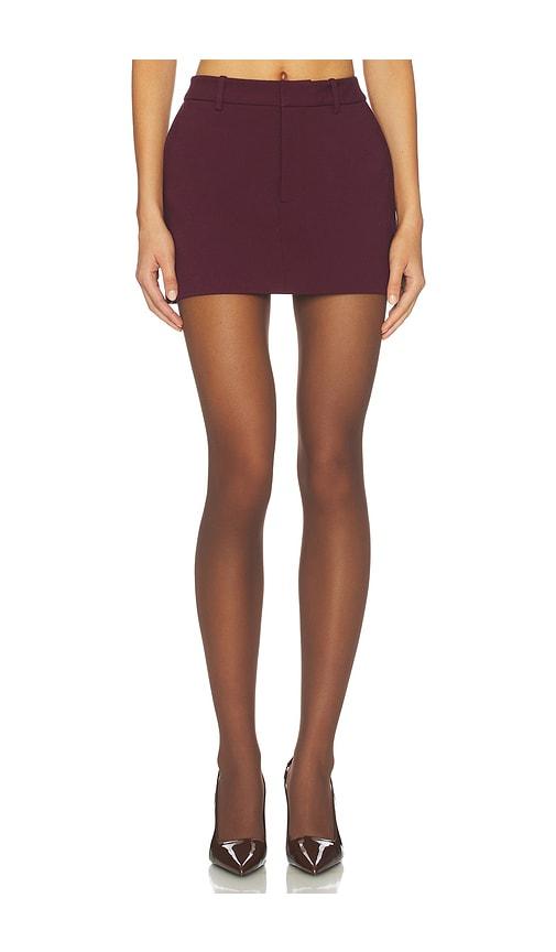 seroya lillith mini skirt in wine. - size m (also in xs, s)