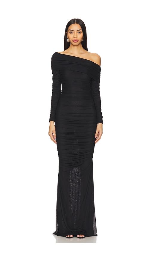 seroya luana gown in black. - size m (also in xs, s)