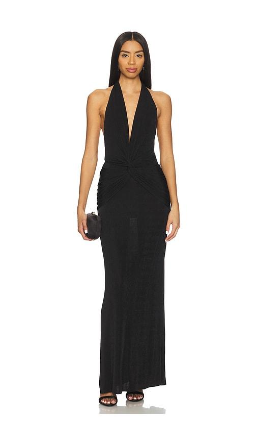 seroya mada maxi dress in black. - size l (also in xs, s, m, xl)