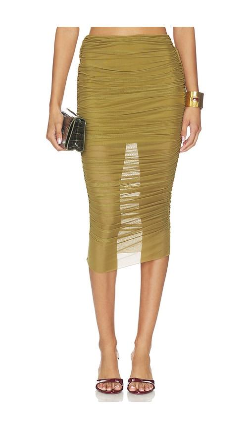 seroya maja skirt in olive. - size m (also in xs, s, xl)