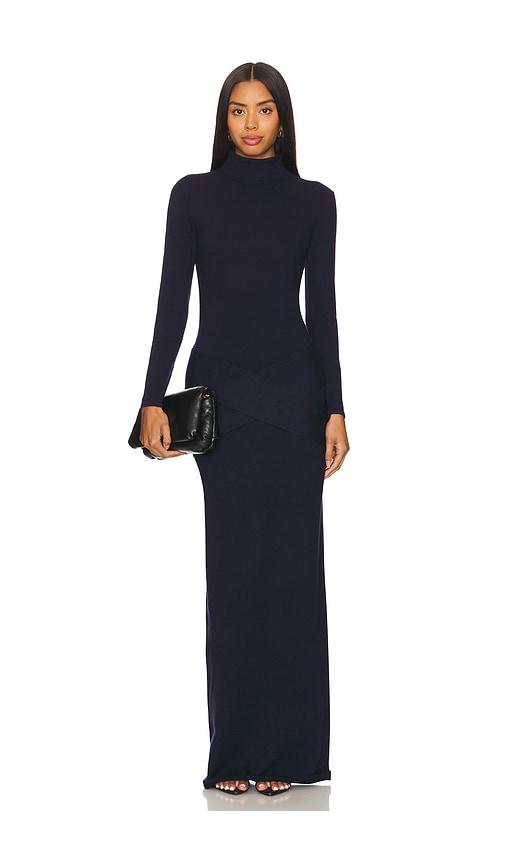 seroya melonie knit maxi dress in navy. - size s (also in xl)