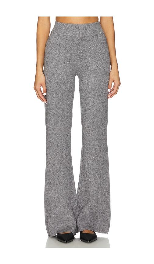 seroya mickie knit flare pant in grey. - size l (also in m, s, xs, xxs)