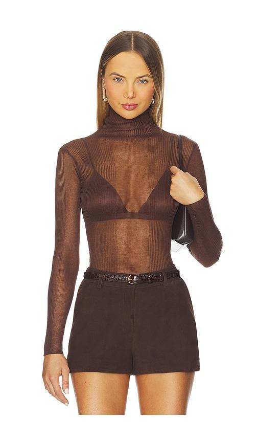 seroya piper sweater in brown. - size l (also in xxs, xs, s, m, xl)