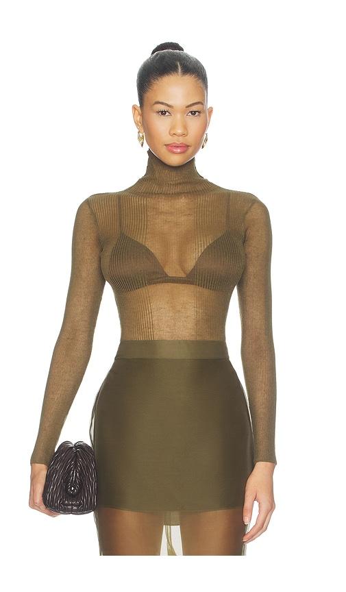 seroya piper top in green. - size l (also in m, s, xs)