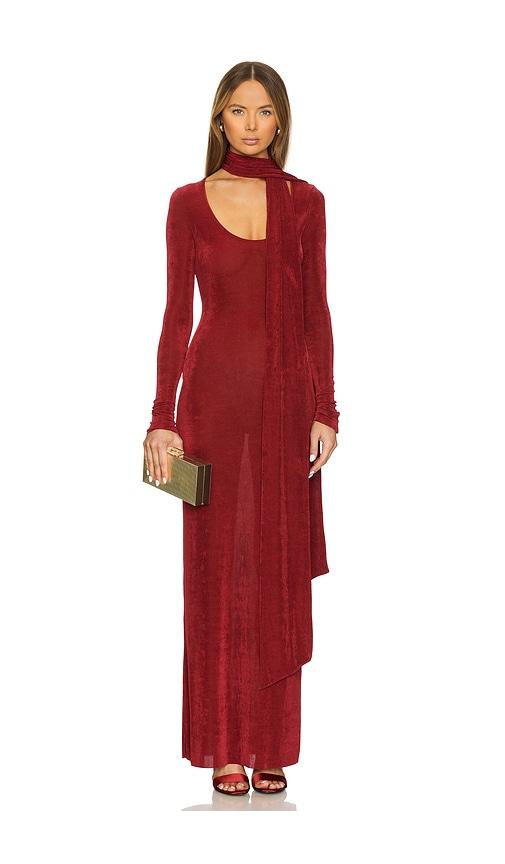 seroya rashelle maxi dress in burgundy. - size s (also in xs)