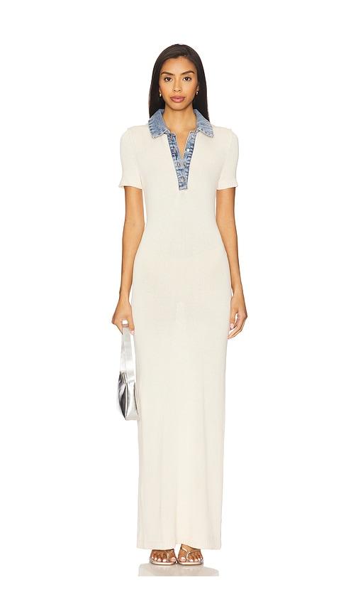 seroya reye maxi dress in cream. - size s (also in xs)