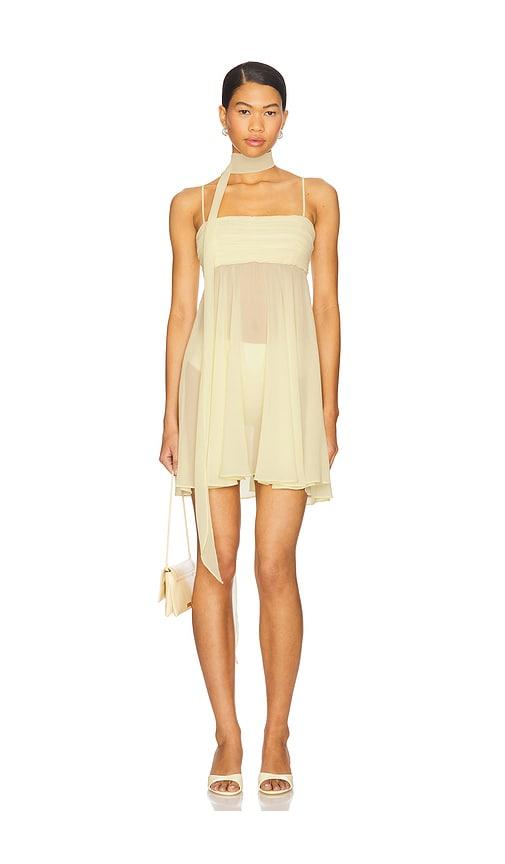 seroya sahar mini dress in lemon. - size l (also in s)