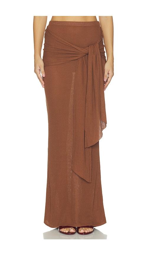 seroya santee skirt in brown. - size l (also in xxs, xs, s, m, xl)