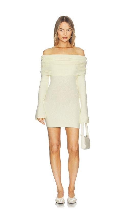 seroya selene mini dress in lemon. - size l (also in m, s, xl, xs)