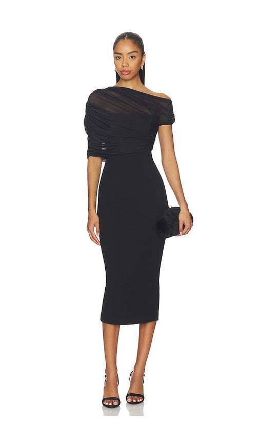 seroya selma midi dress in black. - size s (also in xxs)