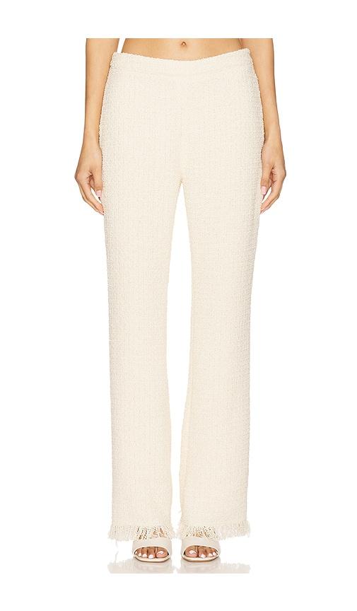 seroya shar boucle pant in cream. - size l (also in xxs, xs, s, m, xl)