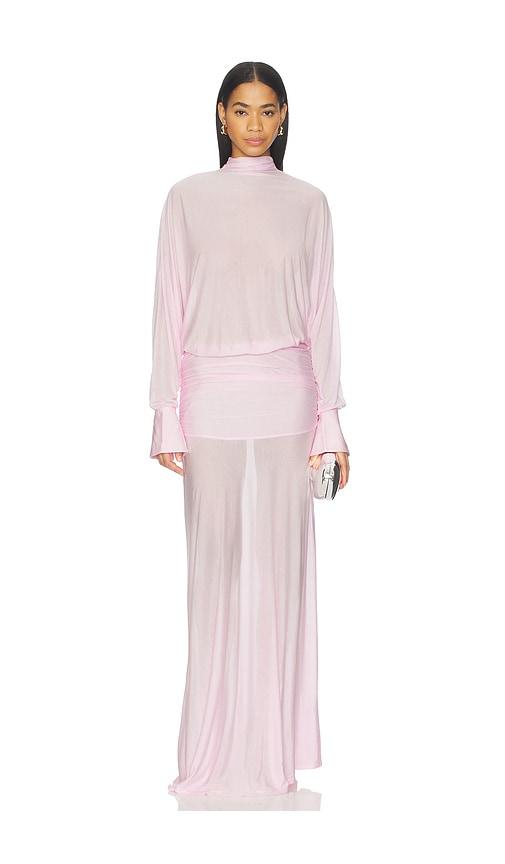 seroya swan maxi dress in pink. - size s (also in xl)