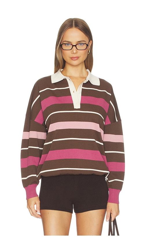 seroya taby sweater in brown,pink. - size l (also in m, s, xl, xs, xxs)