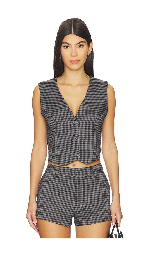 seroya tatiana vest in charcoal. - size l (also in xxs, xs, s, m, xl)