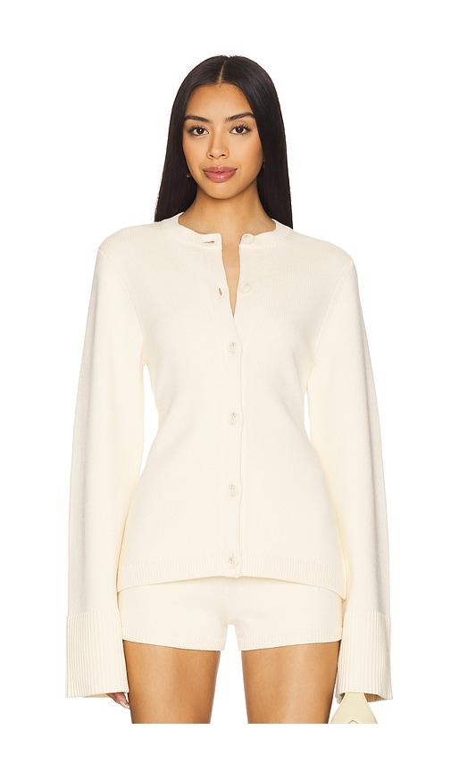 seroya tira cardigan in cream. - size l (also in s, m)