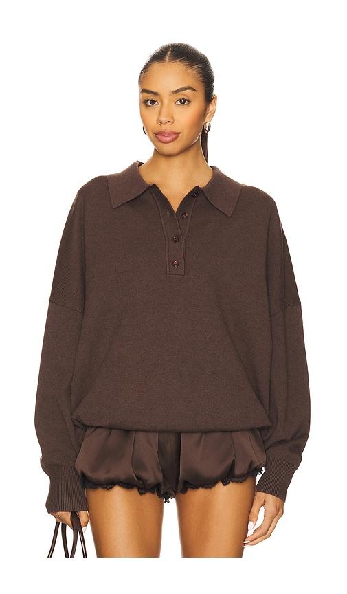 seroya vespen sweater in brown. - size l (also in xxs, xs, s, m)