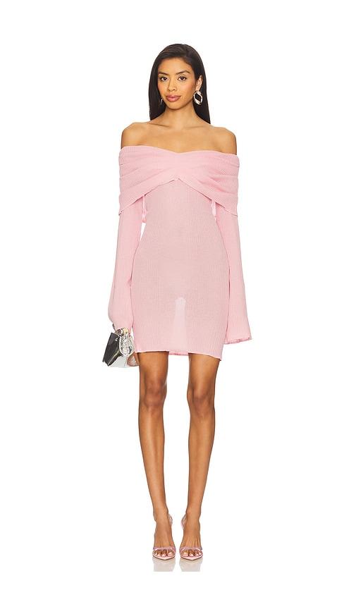 seroya xen knit mini dress in blush. - size l (also in s)