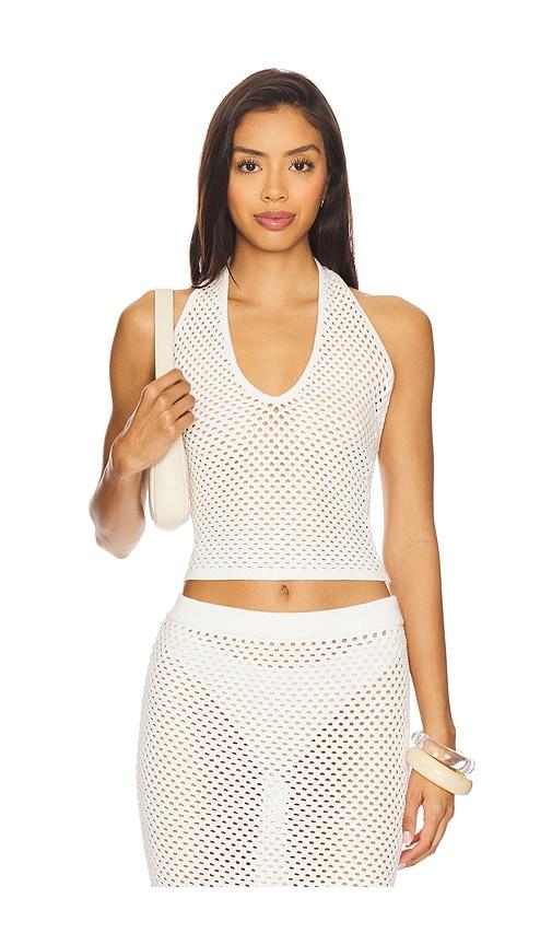 seroya zella top in white. - size l (also in xxs, xs, s, m)