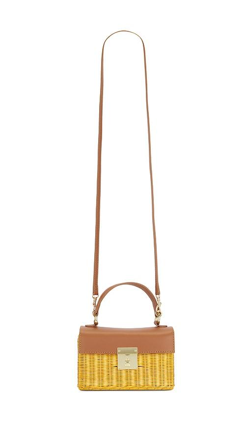 serpui eva wicker bag in brown.