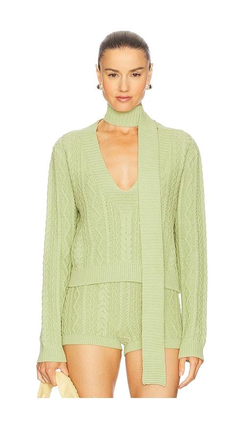seven wonders abriella long sleeve top in sage. - size l (also in xs, xl)
