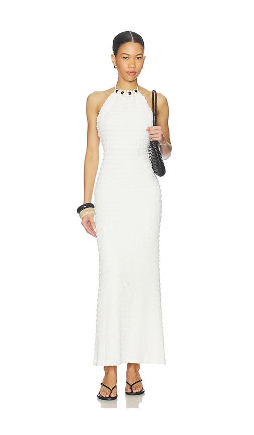 seven wonders adalee ruffle texture maxi dress in white. - size l (also in s, xs, m, xl)