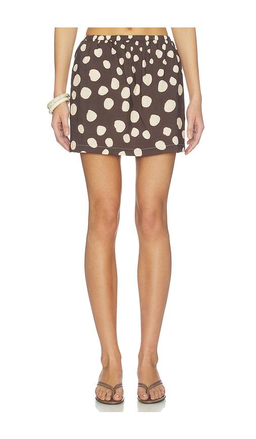 seven wonders alana mini skirt in brown. - size l (also in s, xs, xl)