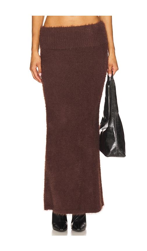 seven wonders anneliese maxi skirt in chocolate. - size s (also in xs, xl)