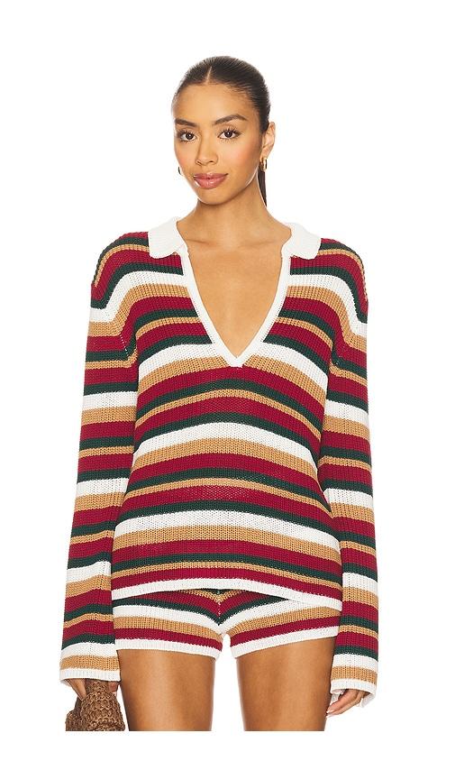 seven wonders benson knit top in red. - size m (also in s)
