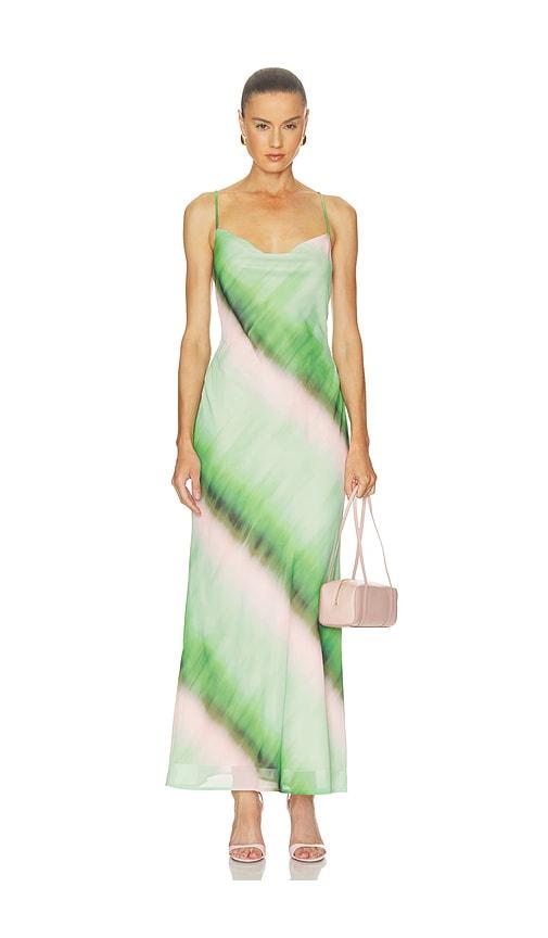 seven wonders biancha cowl cross back maxi dress in multi. - size l (also in xs, s, m, xl)